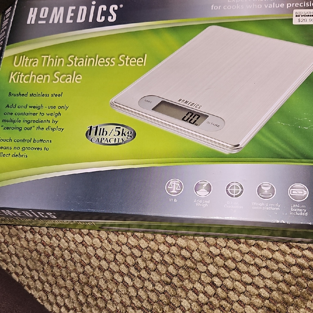 Homedics Stainless Steel Kitchen Scale